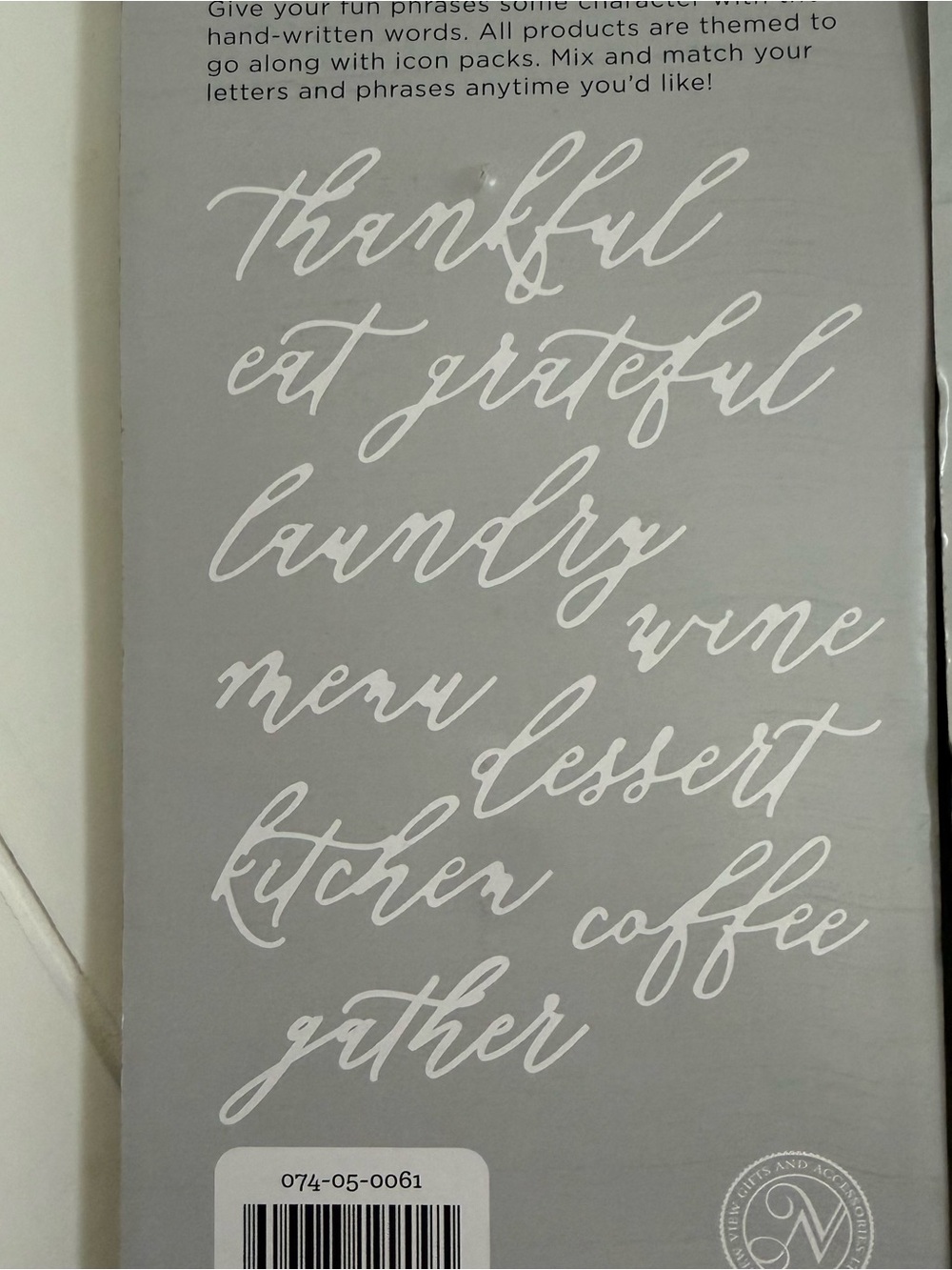 Home by New View Letter Board Words - Gray Script Letters - Picture 5 of 6